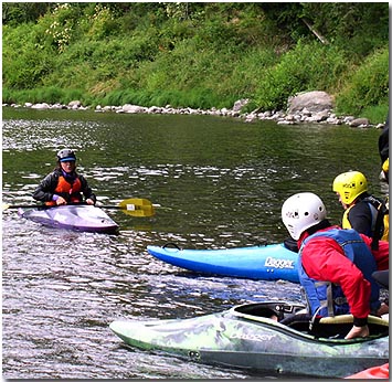 Andree and whitewater kayaking class